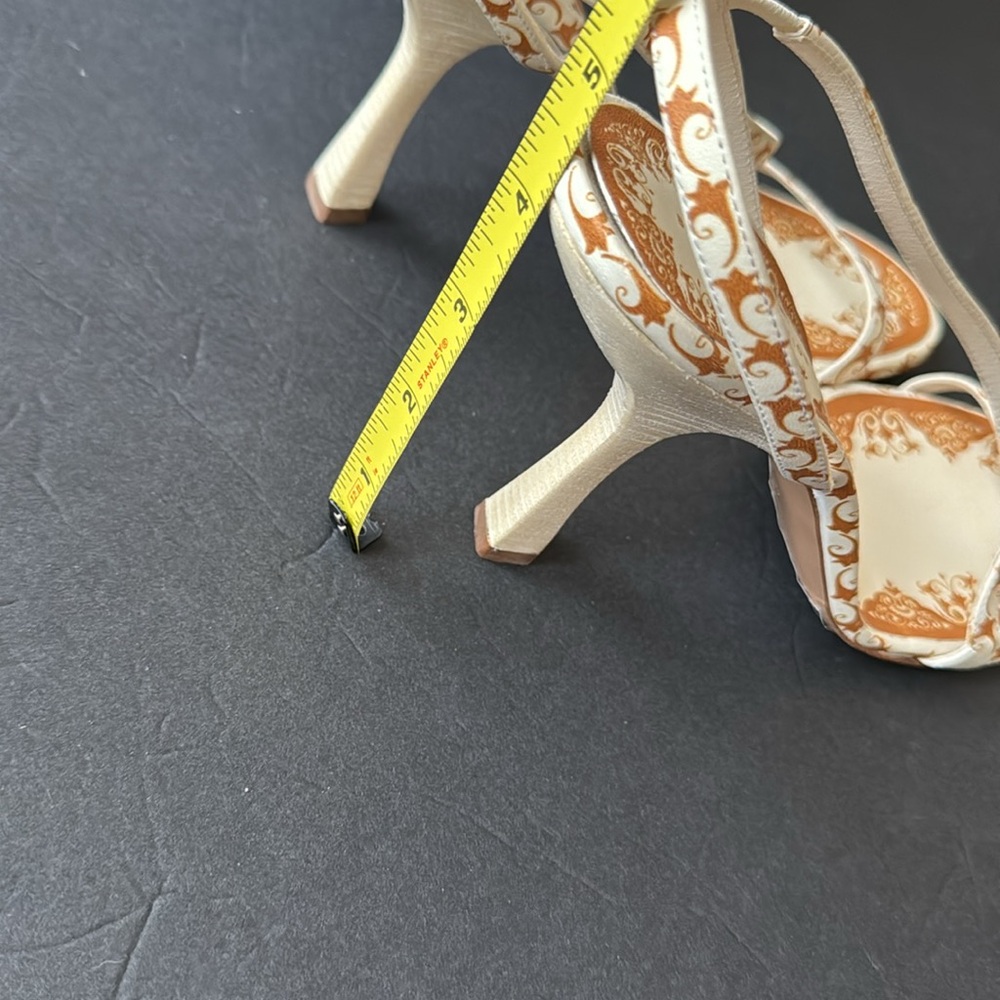 Brock Collection Grecian Orange & Cream Sandals Size 40 - Picture 8 of 10